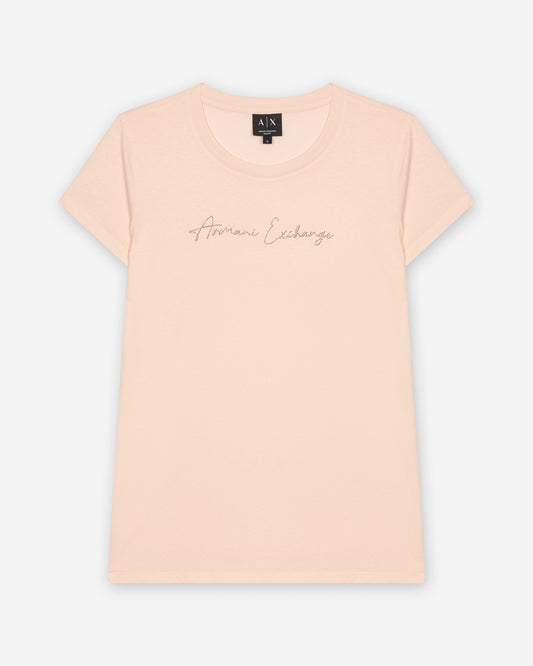 T-shirt donna Armani Exchange A|X slim fit cotone logo