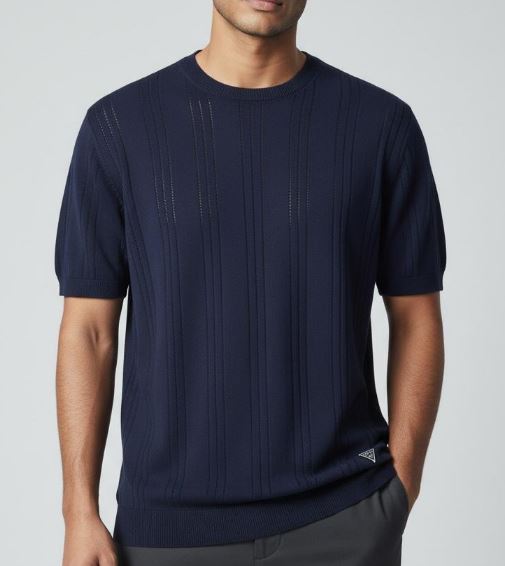 Maglia Guess uomo Lindon pointelle cotone