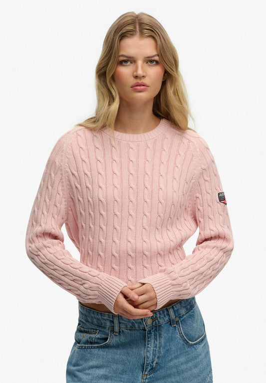 Maglione trecce donna Superdry cotone
