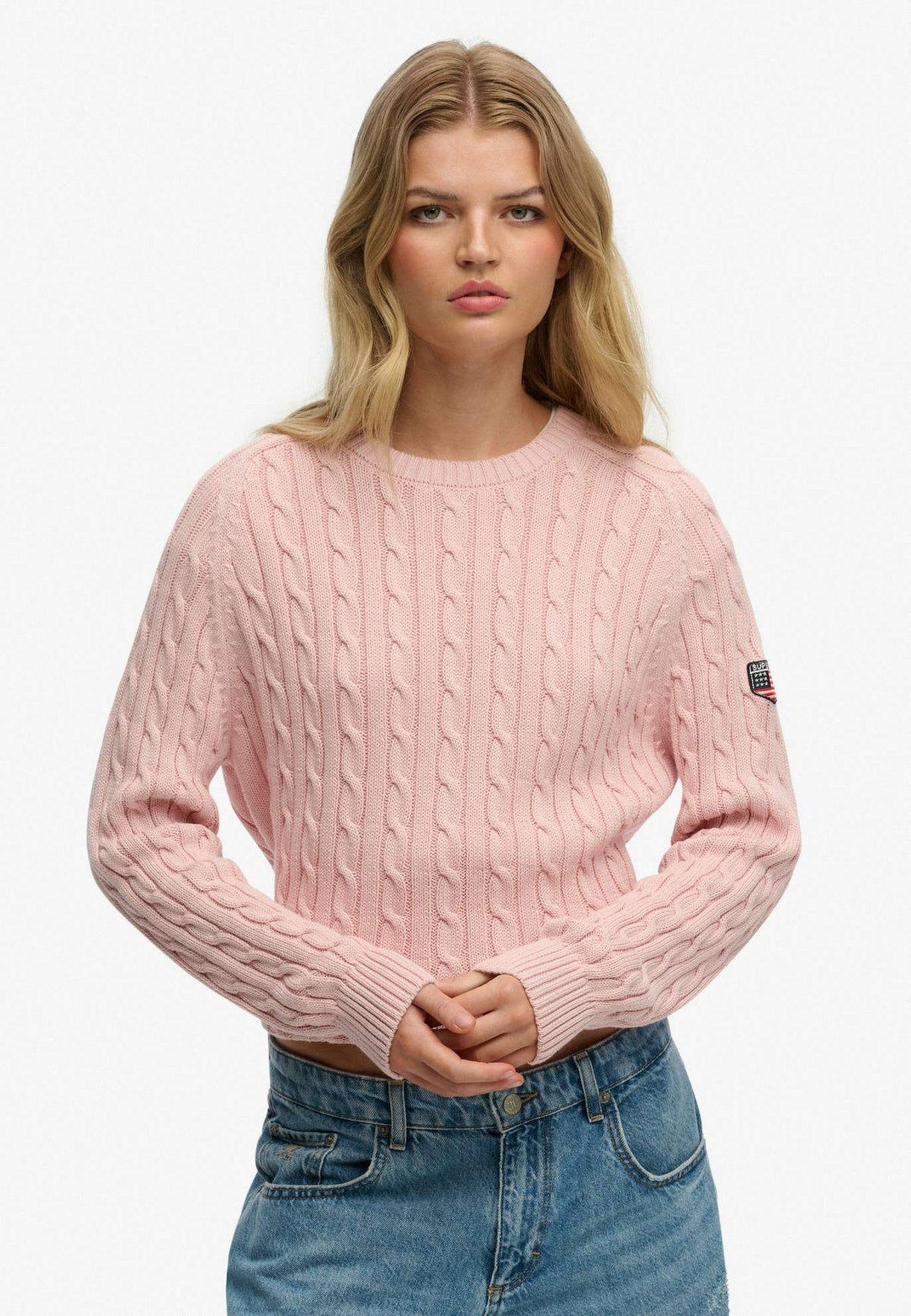 Maglione trecce donna Superdry cotone