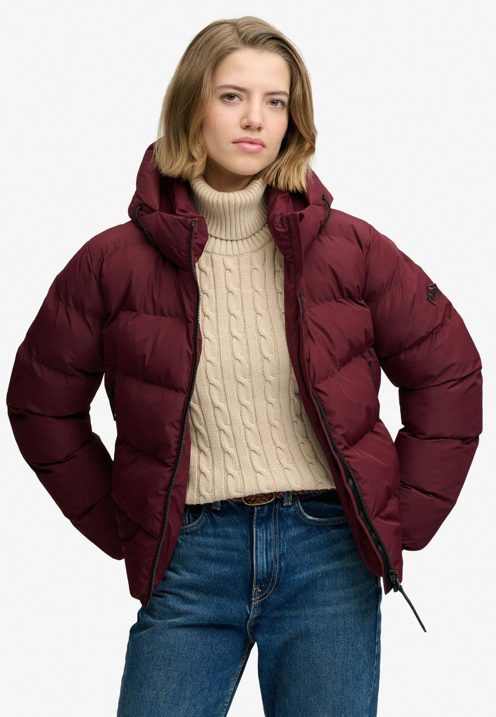 Giubbotto trapuntato Superdry donna cappuccio