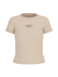 T-shirt Guess Jeans donna slim cotone ricamo logo