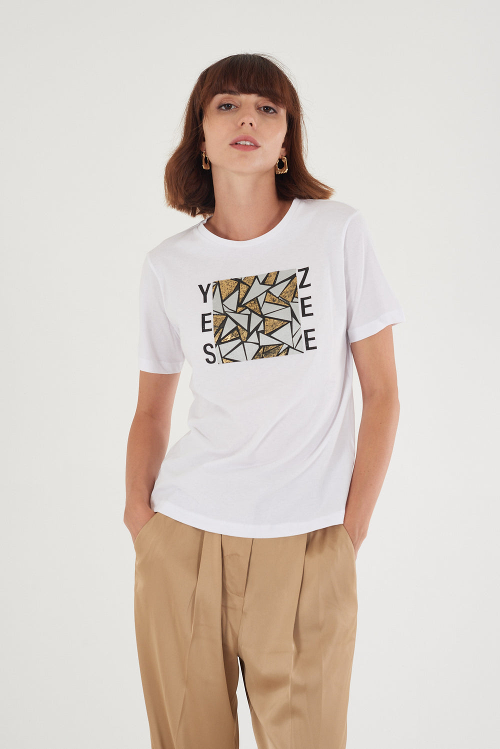 T-shirt donna YES-ZEE cotone basic