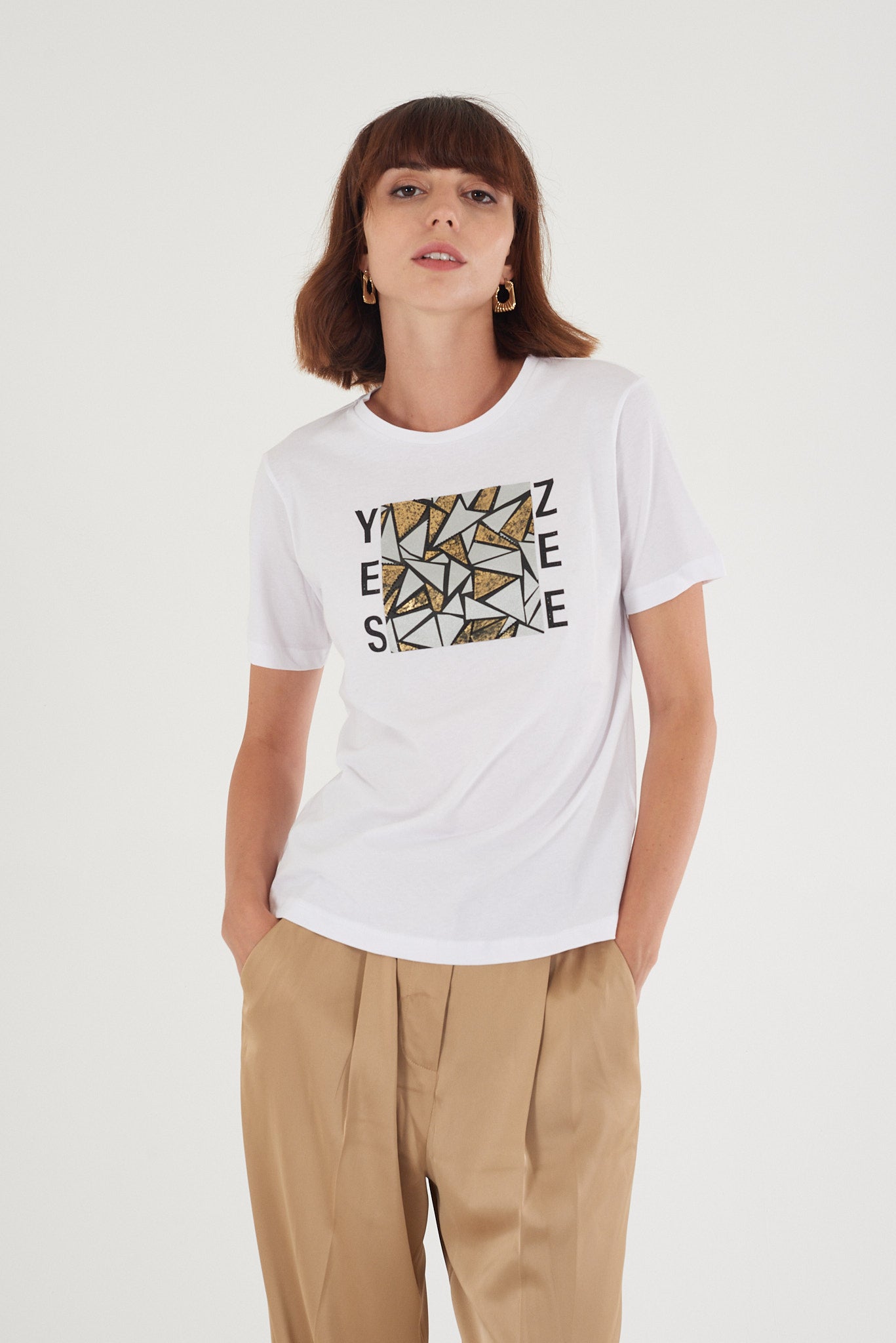 T-shirt donna YES-ZEE cotone basic
