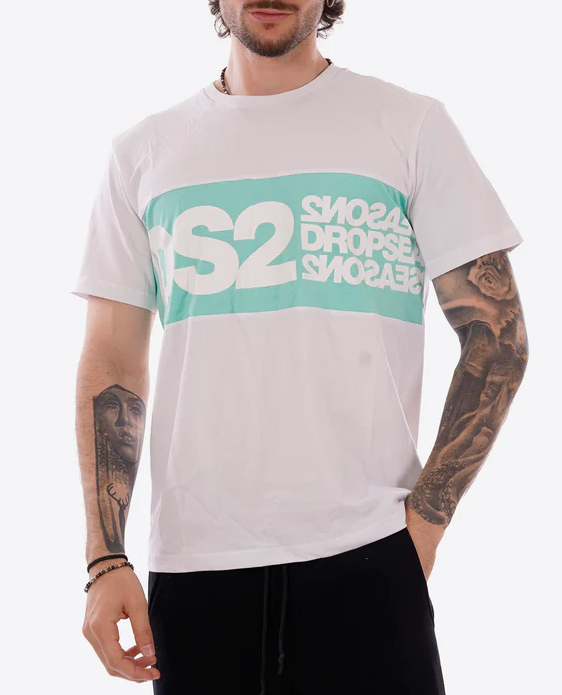 T-shirt DS2 uomo cotone banda logo PE 2026