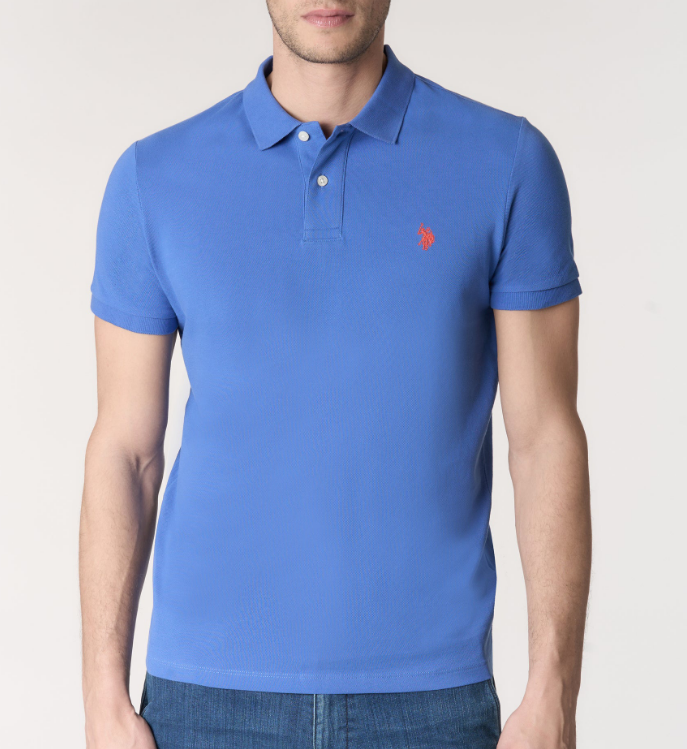 Polo uomo U.S. Polo Assn. cotone piqué manica corta