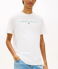 T-shirt Tommy Jeans uomo Regular Linear Logo ricamato