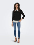 Blusa donna JDY scollo aperto costine