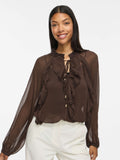 Blusa VILA donna scollo chiuso tessuto fluido