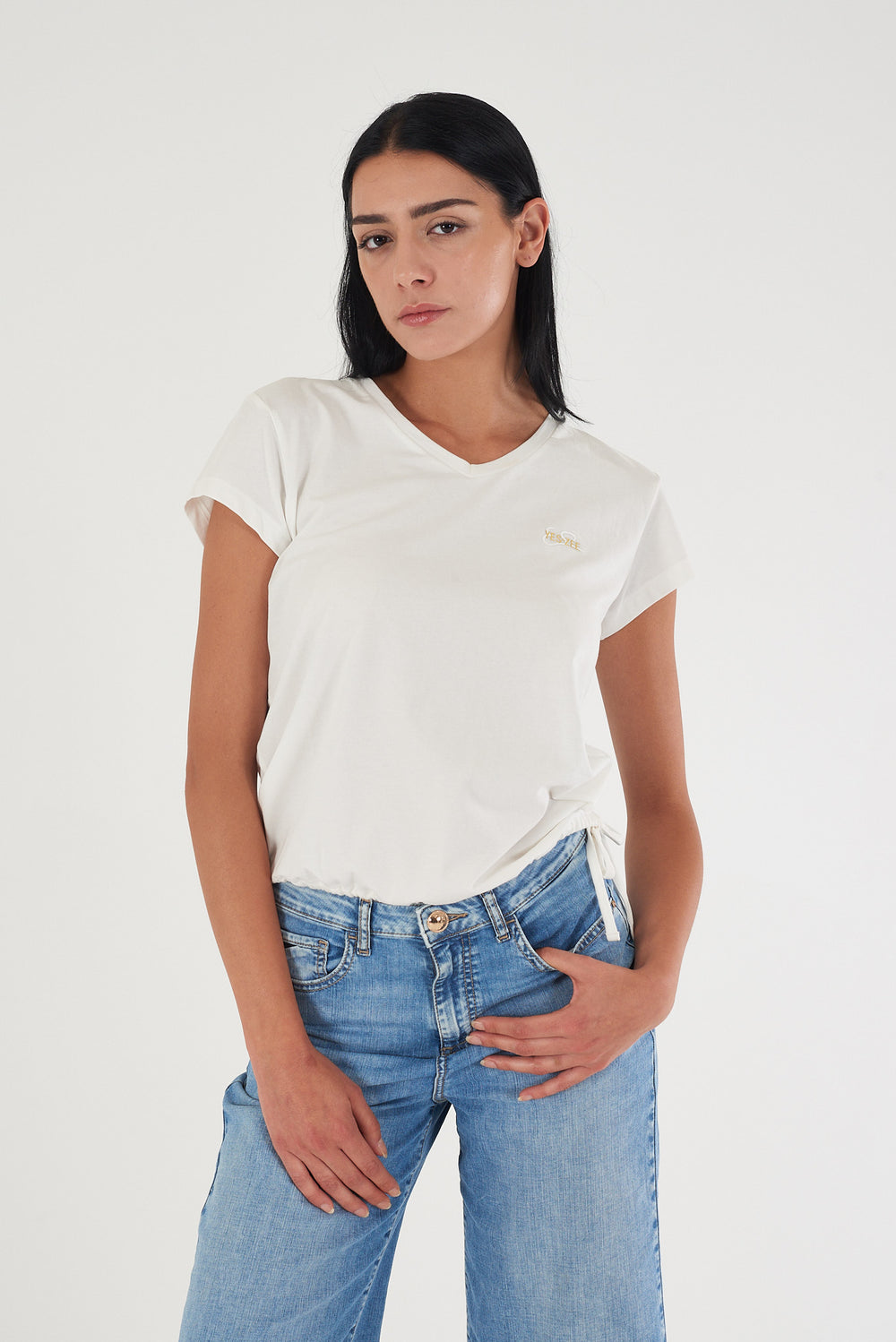 T-shirt YES-ZEE Donna manica corta cotone stretch PE 2026