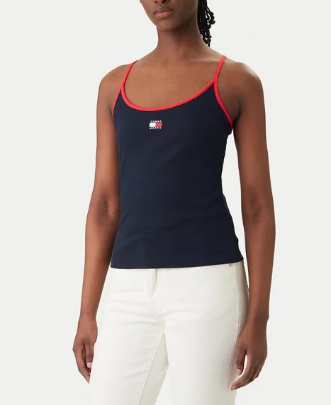 T-shirt Tommy Jeans Donna Slim Badge Cotone PE 2026