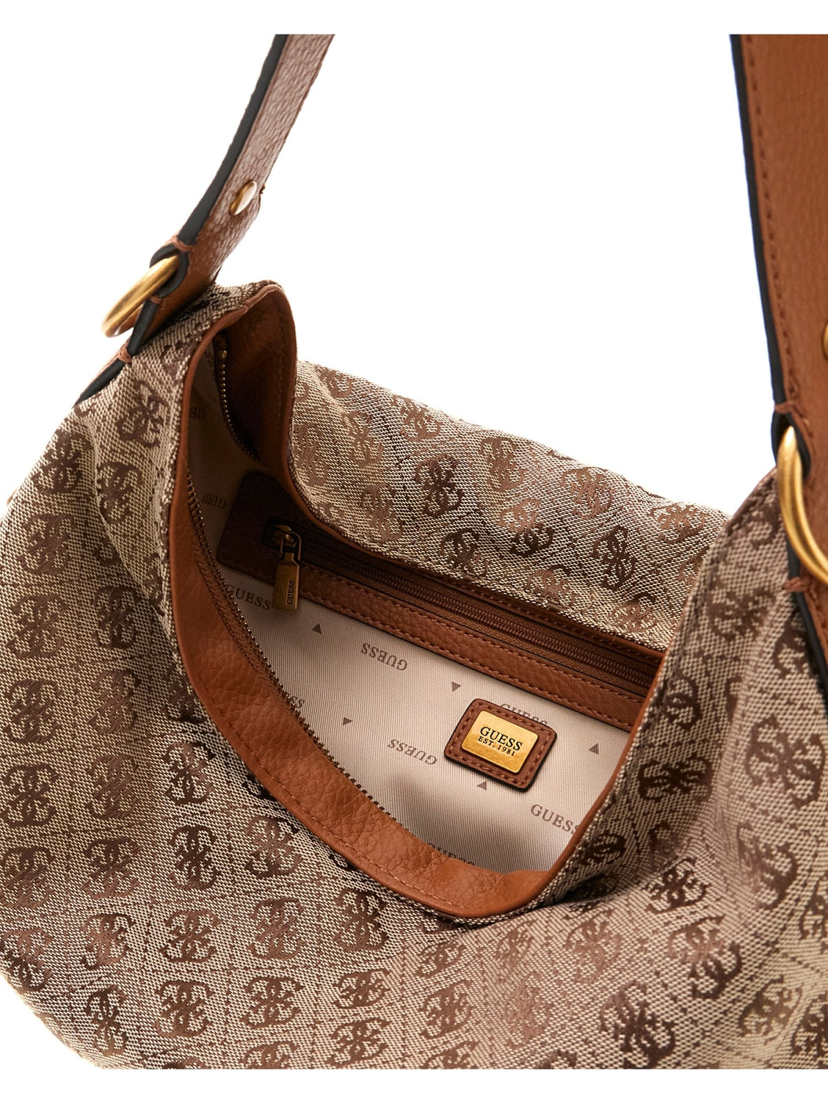 Borsa Guess donna Camden spalla logo all-over