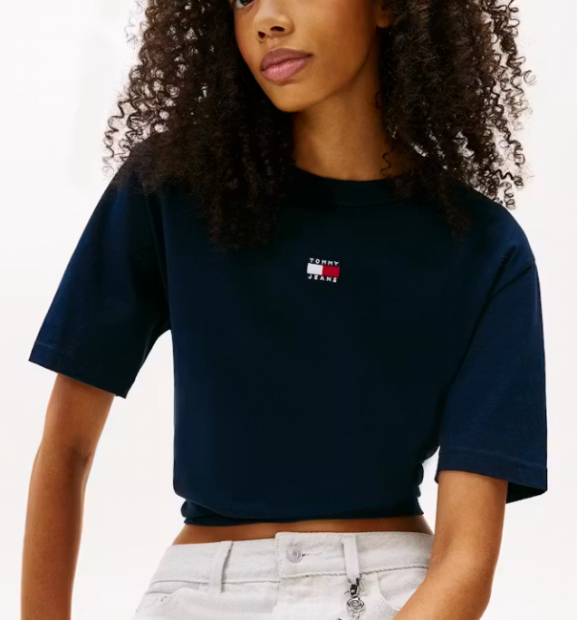 T-shirt Donna Tommy Jeans Logo Cotone Organico PE26
