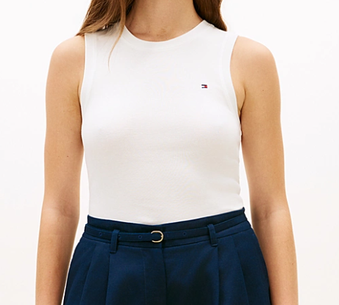 T-shirt donna Tommy Hilfiger Slim Cody cotone manica corta