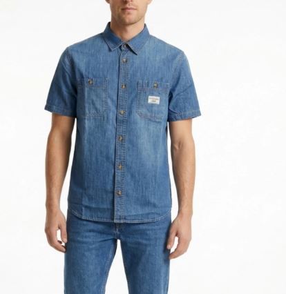 Camicia Guess Jeans uomo manica corta denim regular