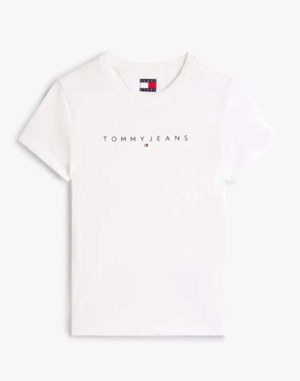 T-shirt Tommy Jeans Donna Slim Linear Cotone PE 2026