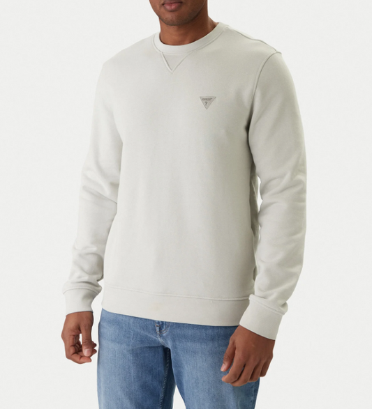 Felpa Guess uomo basic cotone girocollo