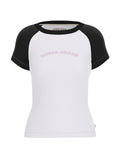 T-shirt Guess Jeans donna slim raglan piping