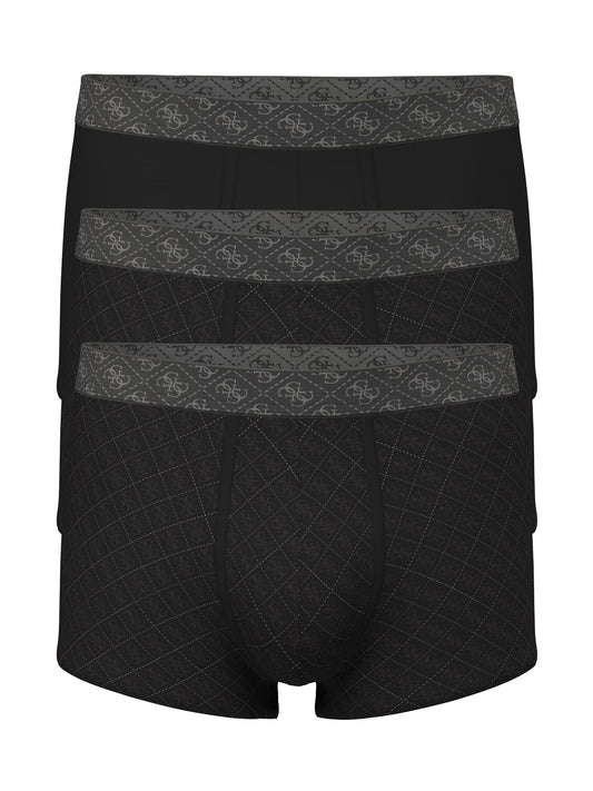 Tris boxer aderenti stampa uomo Guess cotone