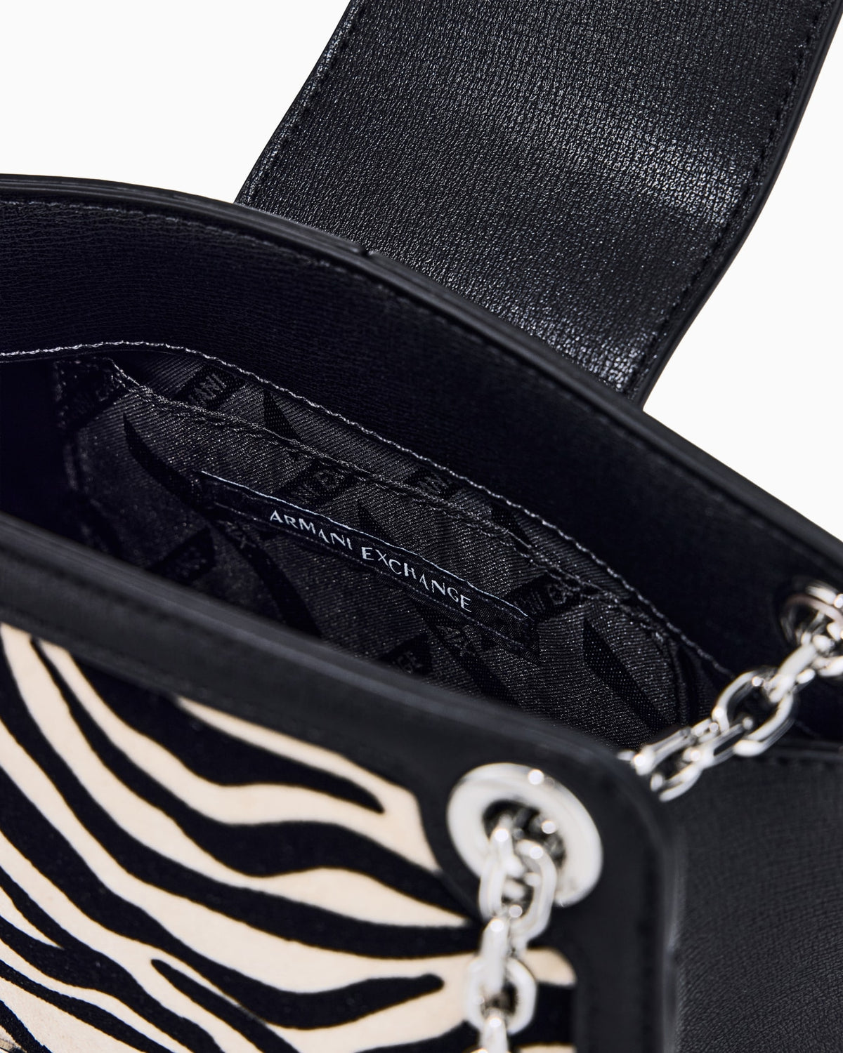 Mini borsa Armani Exchange donna logo allover poliestere