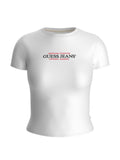 T-shirt Guess Jeans donna slim cotone stampa American