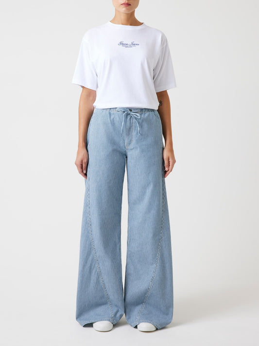 Jeans Guess Jeans donna jogger extrawide cotone