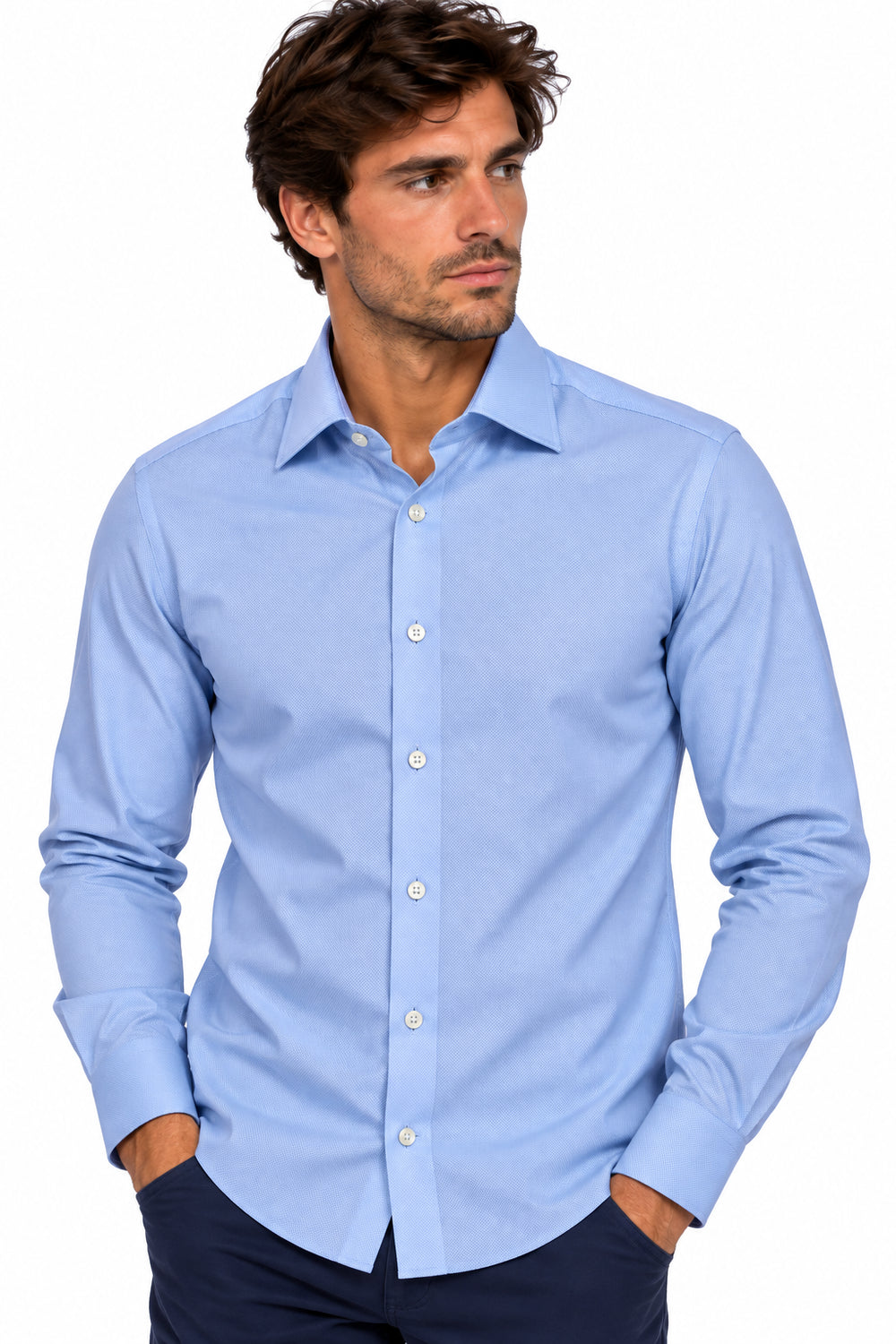 Camicia Regent uomo slim fit manica lunga autunno inverno