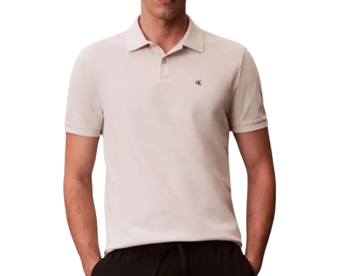 Polo CKJ uomo monogram piqu? cotone manica corta oatamel