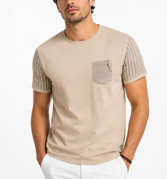 T-shirt MARKUP uomo jersey maniche in lino