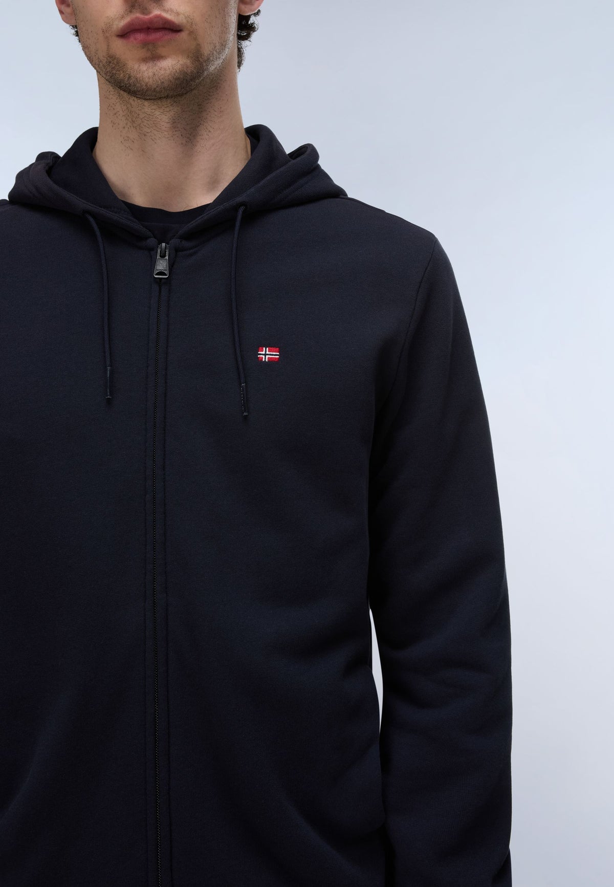 Felpa zip cappuccio uomo Napapijri Balis cotone