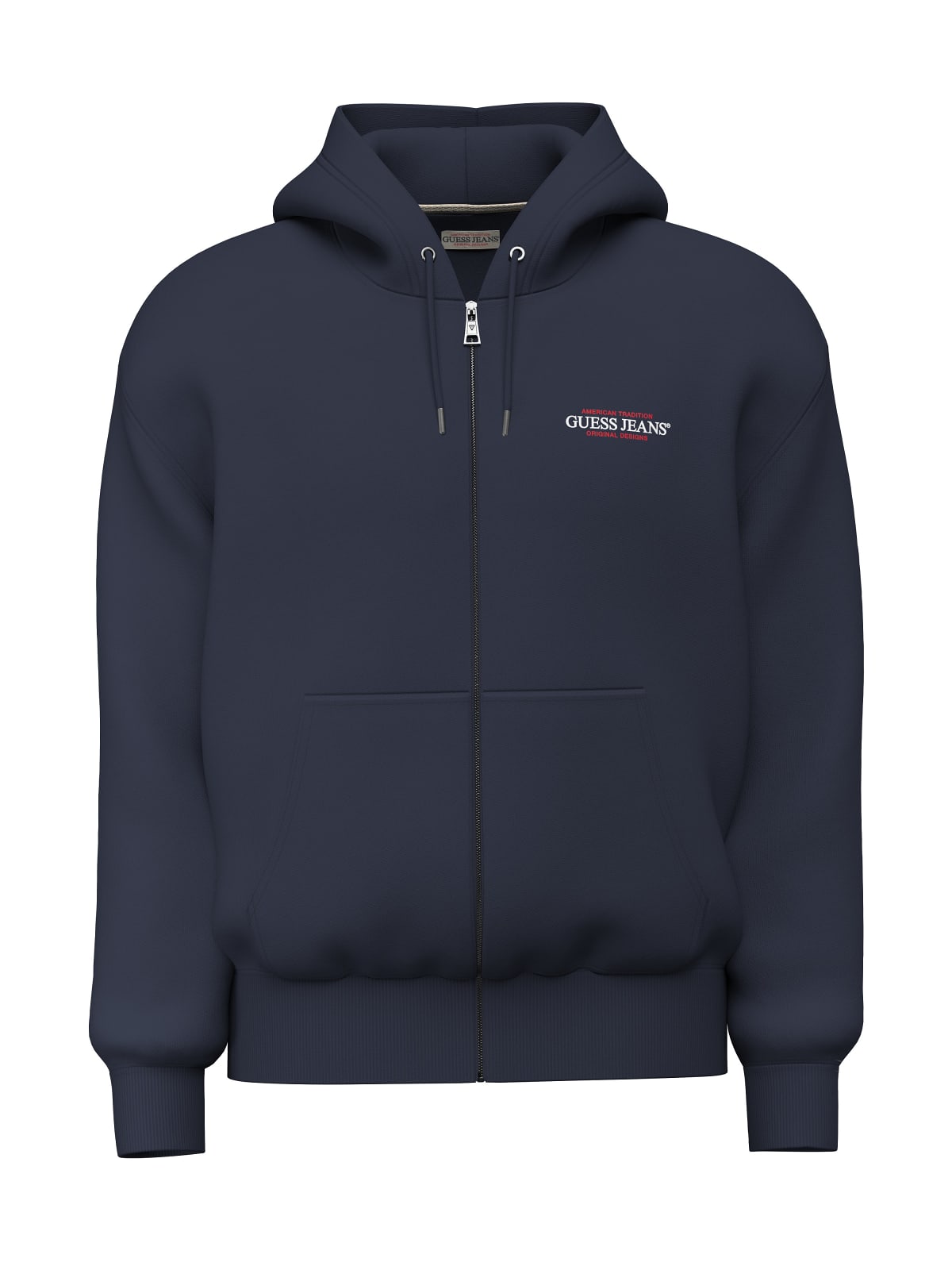 Felpa Guess Jeans uomo cotone zip regular