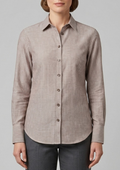 Camicia donna MARKUP rigata over lino