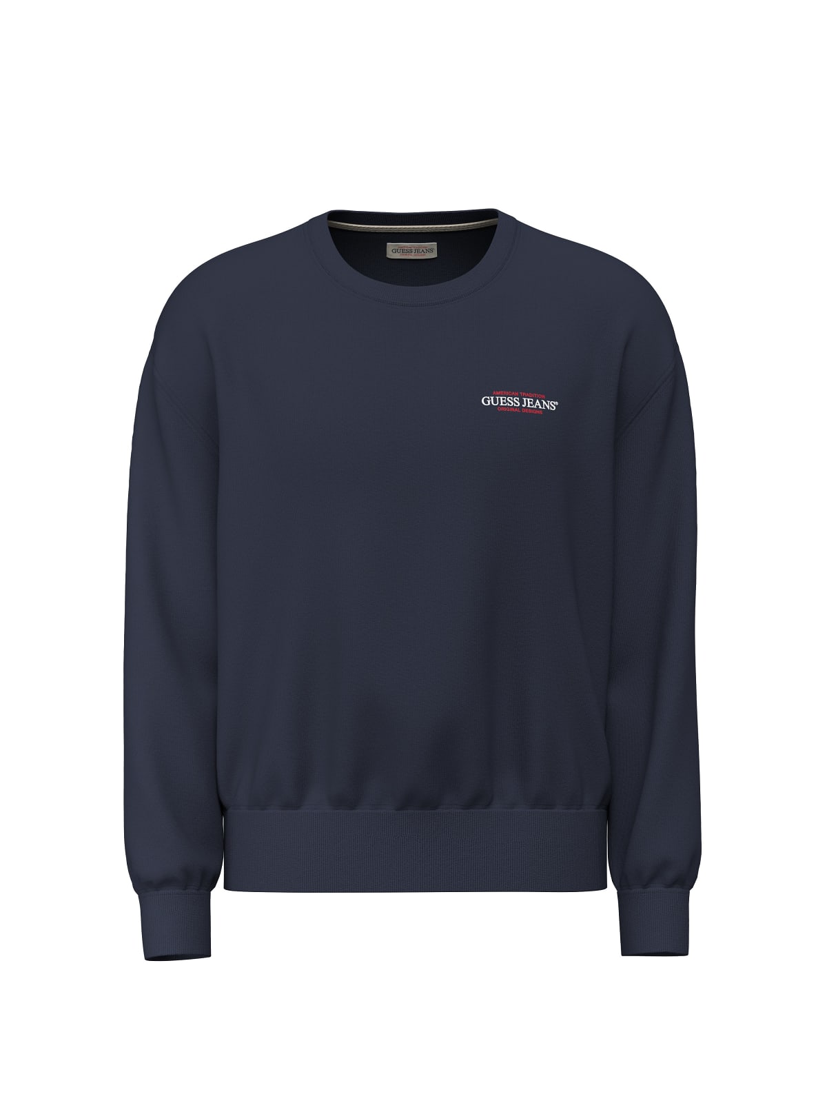 Felpa Guess Jeans uomo regular logo cotone