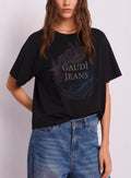 T-shirt donna Gaudi' Jeans manica corta cotone pe26
