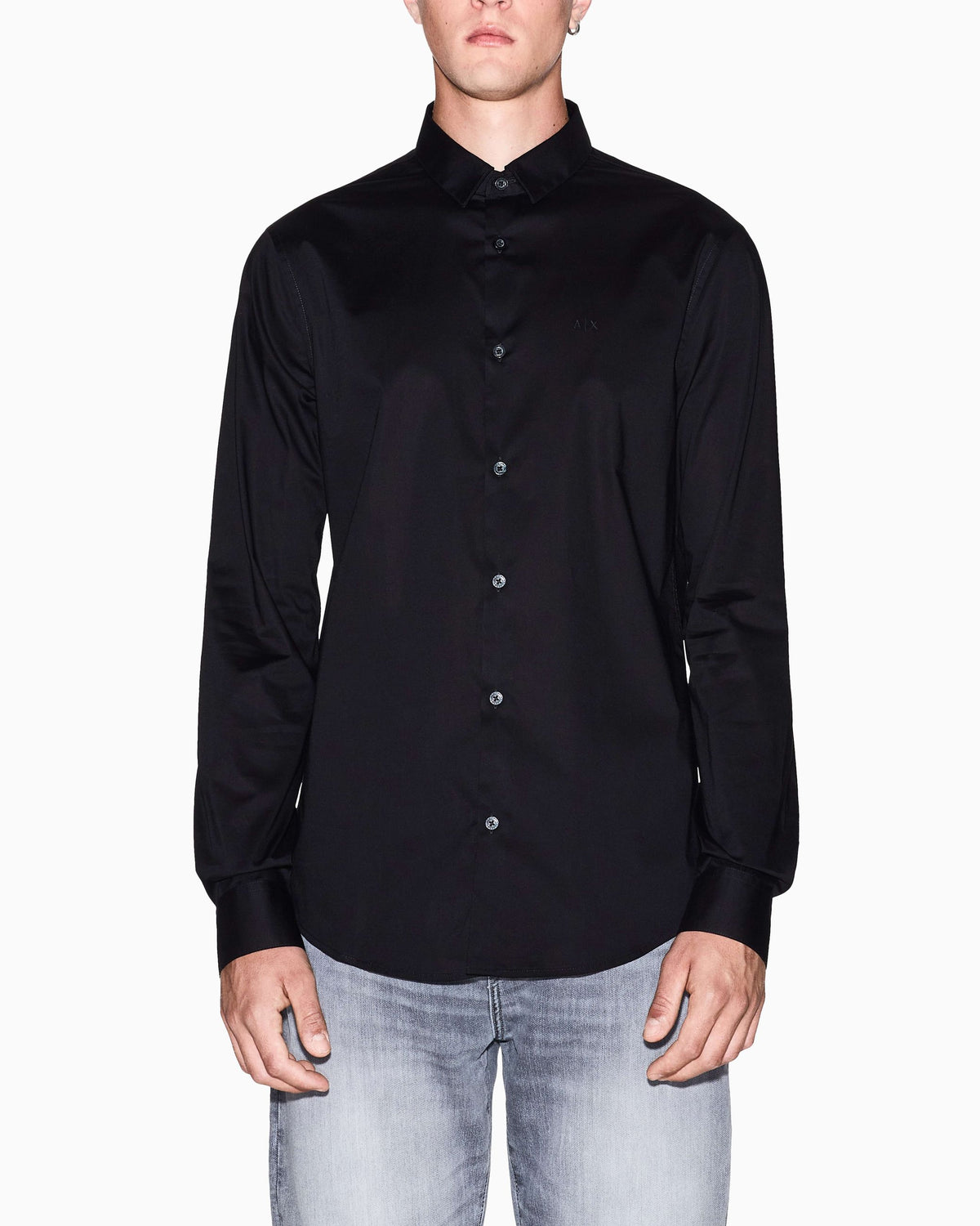 Camicia popeline A|X uomo cotone stretch slim