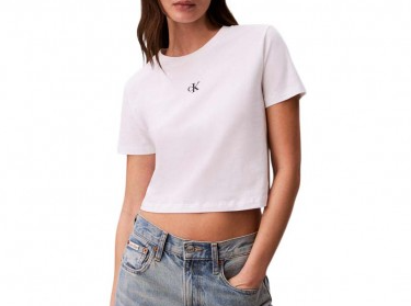 T-shirt CKJ donna logo cropped cotone PE 2026