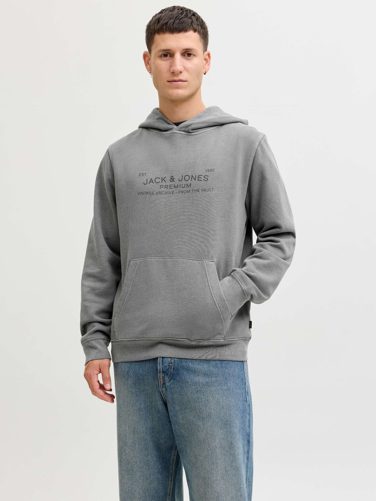 Felpa Aiden cappuccio Jack & Jones uomo cotone