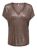 Blusa donna ONLY collo chiuso fantasia animalier
