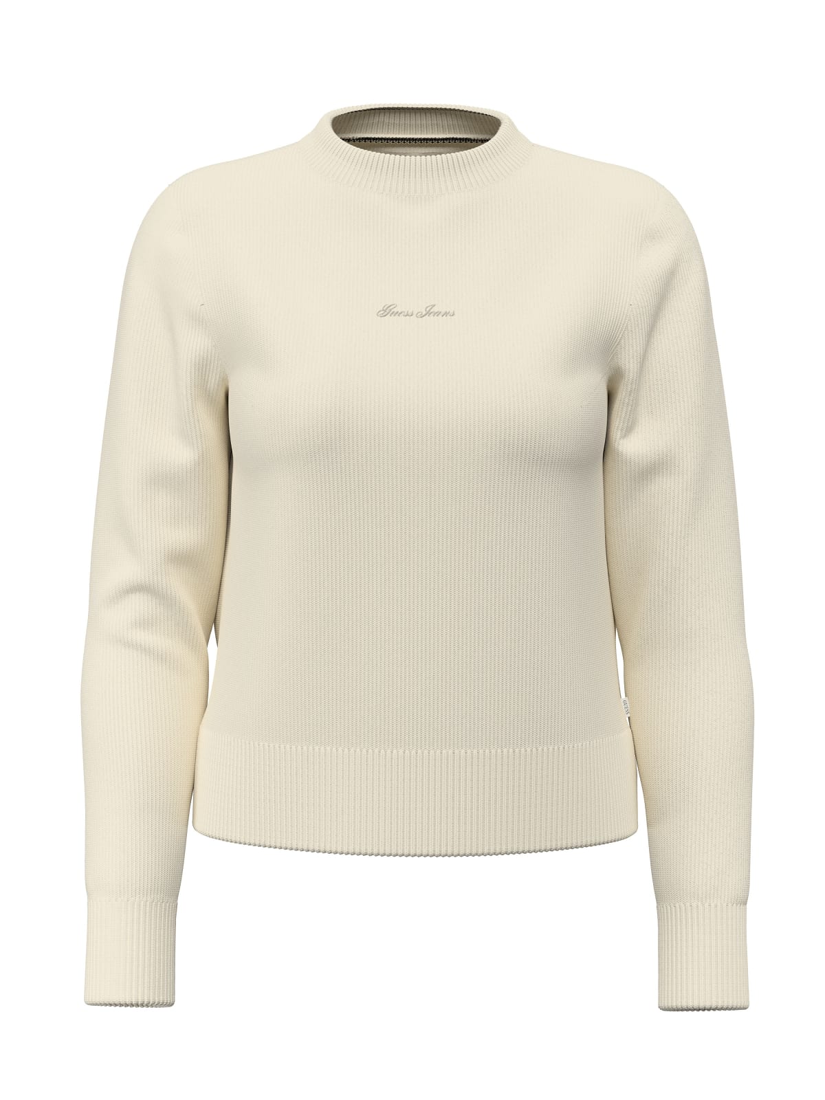 Maglione girocollo Guess Jeans donna ricamo logo