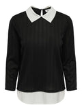 Blusa donna JDY scollo aperto costine
