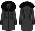 Piumino donna Guess Oxana cappuccio similpelle