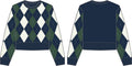 Maglione Guess donna Gracie motivo argyle