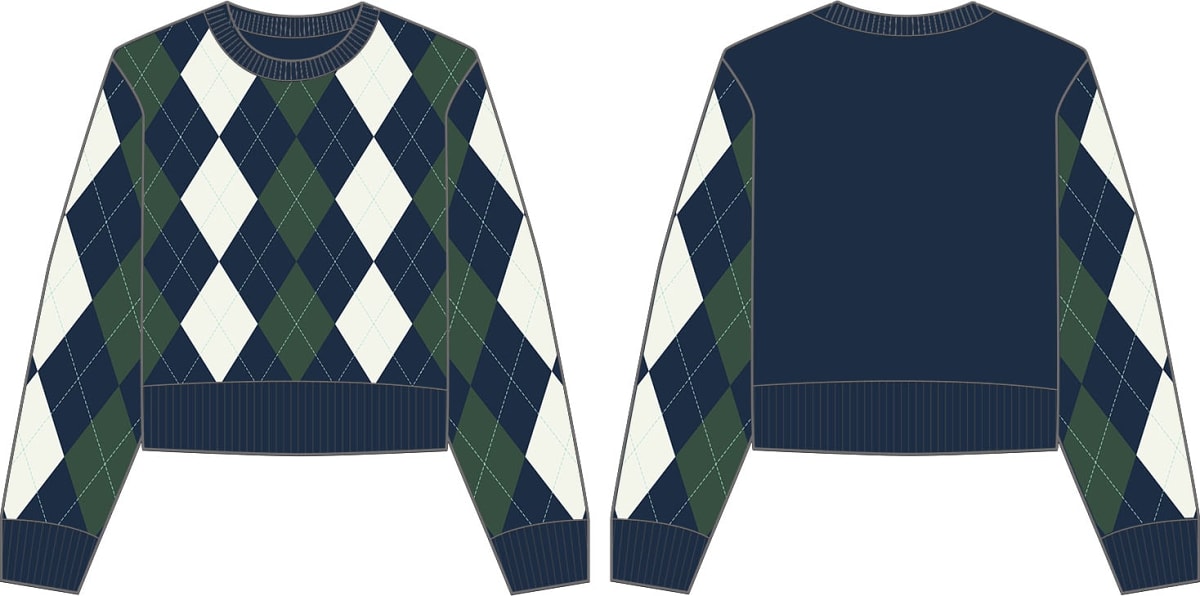 Maglione Guess donna Gracie motivo argyle