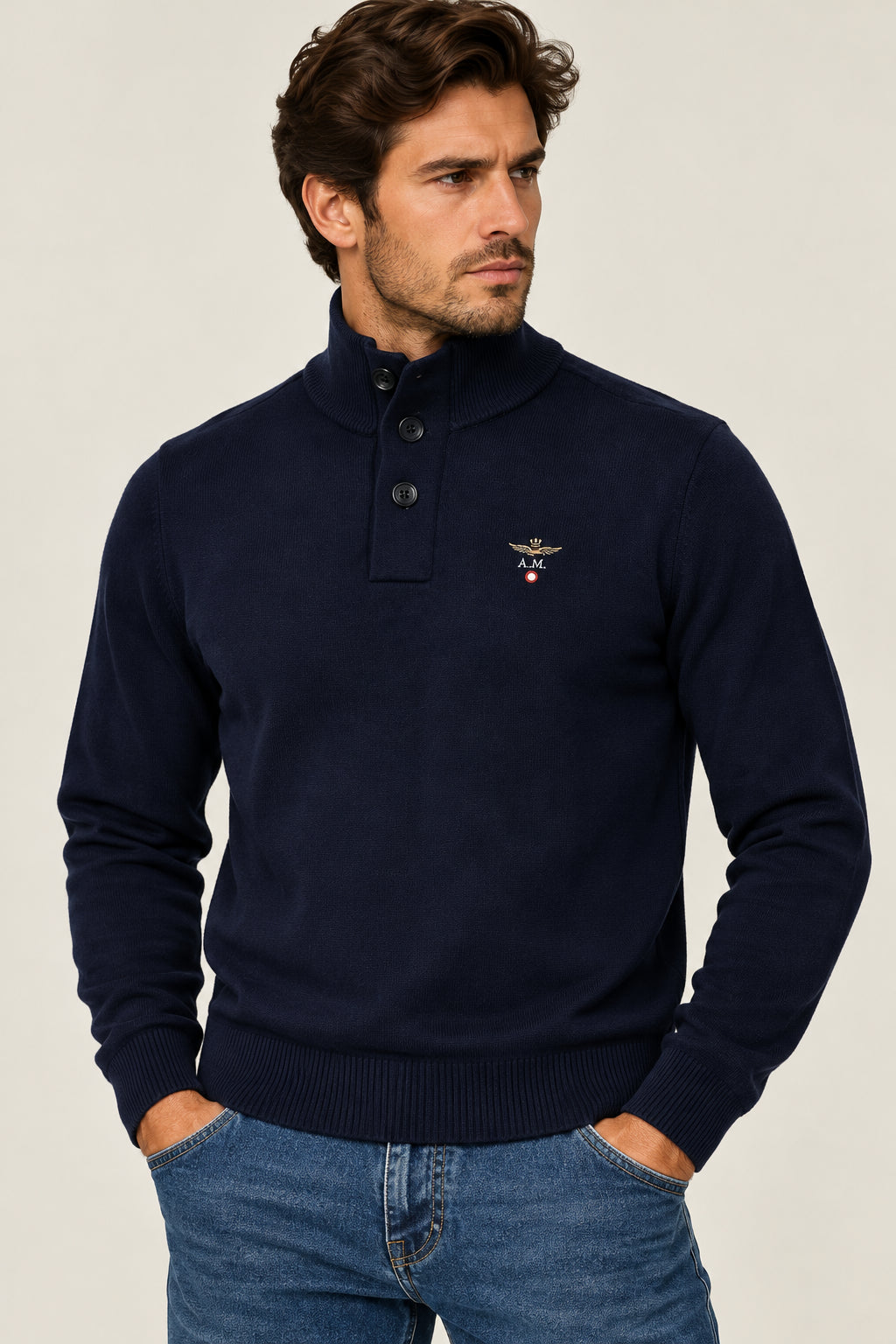 Maglia Aeronautica Militare uomo bottoni AI 2026