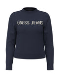 Maglione intarsia Guess Jeans donna girocollo cotone