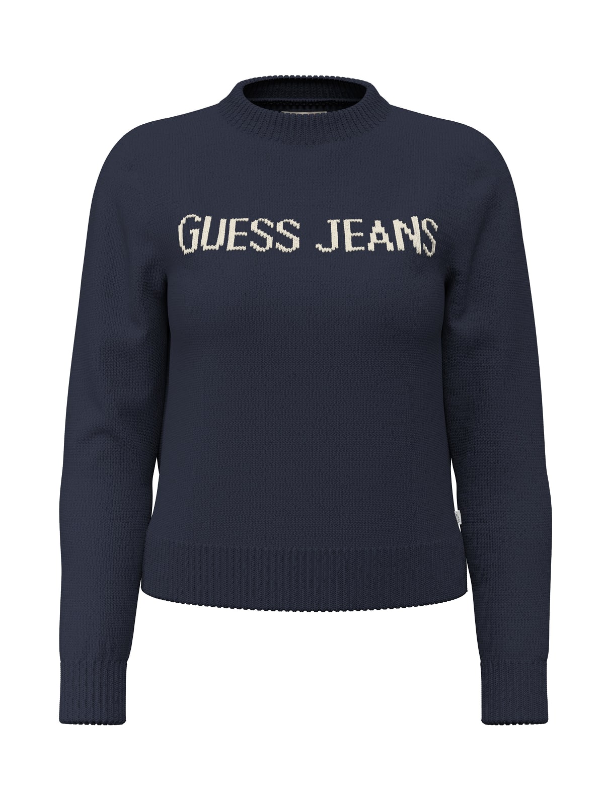 Maglione intarsia Guess Jeans donna girocollo cotone