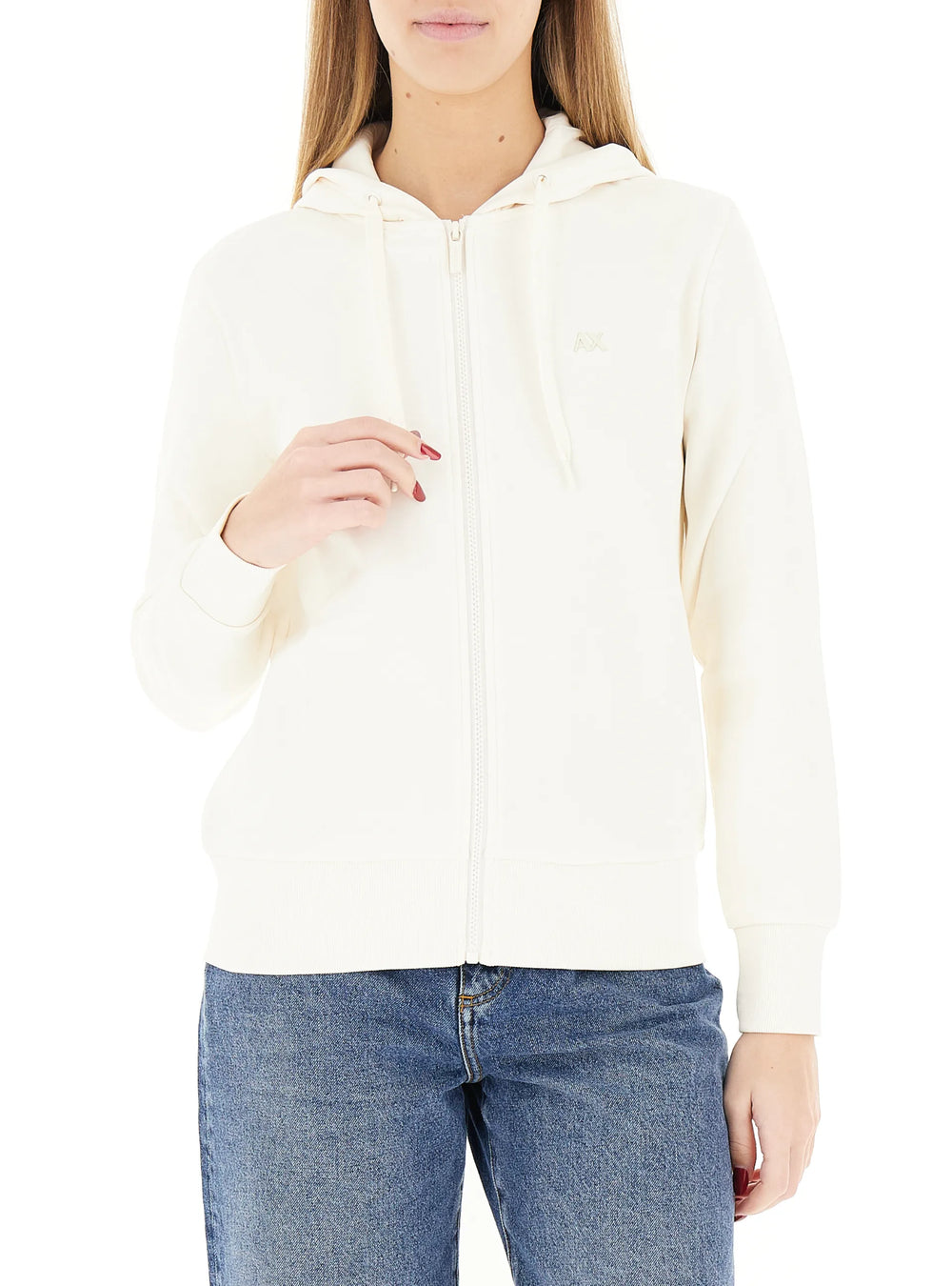 Felpa donna Armani Exchange A|X logo cotone PE 2026