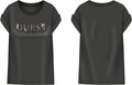 T-shirt Guess donna logo lurex leopardata
