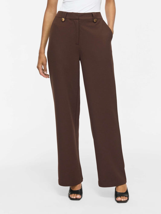 Pantaloni donna VILA maglia poliestere riciclato