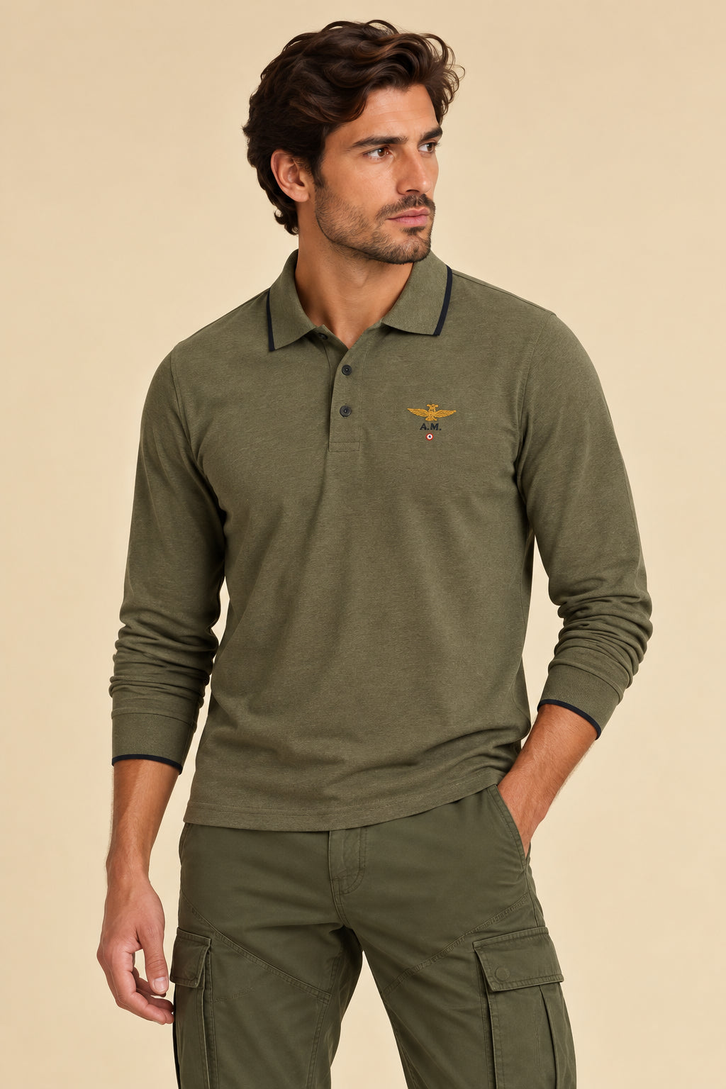 Polo Aeronautica Militare uomo manica lunga AI 2026